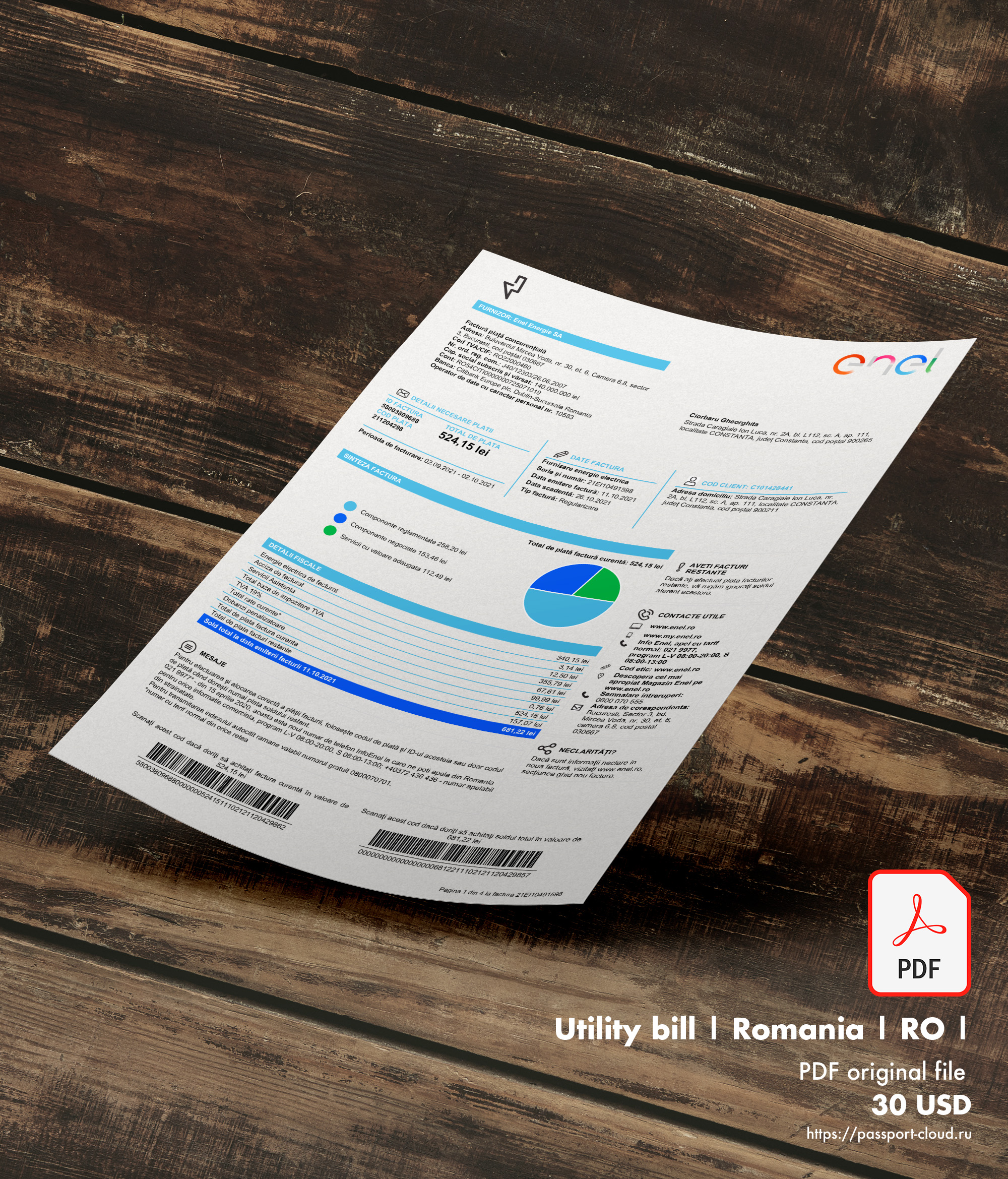 Utility bill | Enel | Romania-0