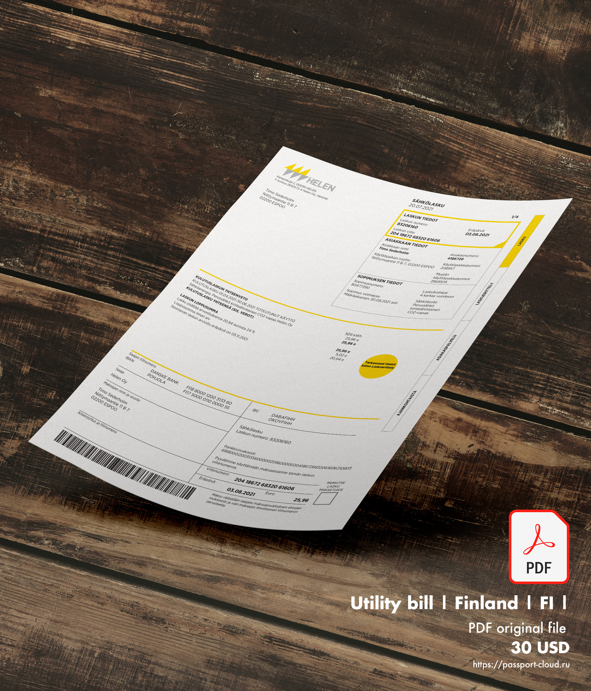 Utility bill | Helen | Finland-0