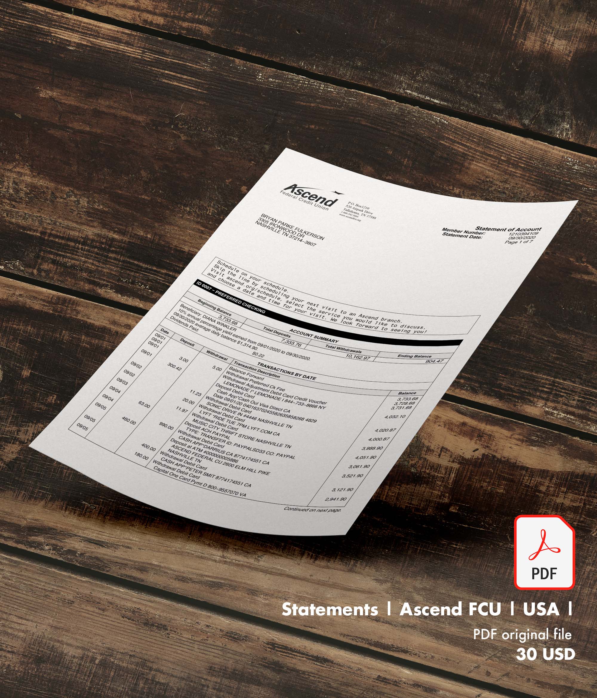 Statement | Ascend FCU | USA |-0